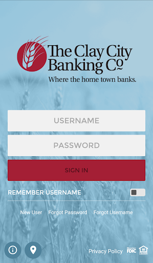 Android application Clay City Banking Co screenshort