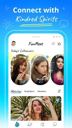 Android application FunMeet-connects with fun screenshort