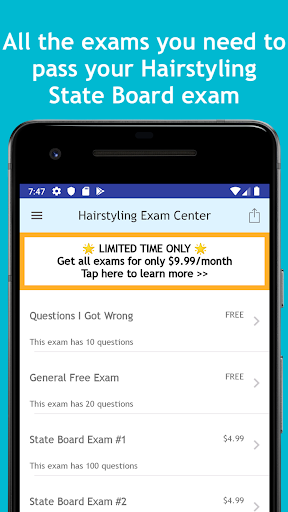 Hairstylist Exam Center State