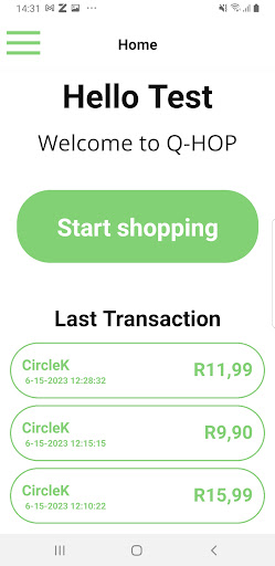 Android application Q-HOP screenshort