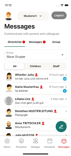 KigaWeb Team Screen 3