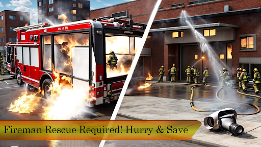 Android application Firefighter Fire Truck Driving screenshort