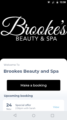 Android application Brookes Beauty and Spa screenshort