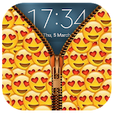 Emoji Love Zipper Lock Screen icon