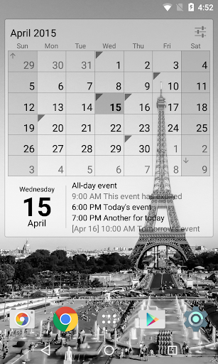 Calendar Widget Month + Agenda Screenshot 4 - AppWisp.com