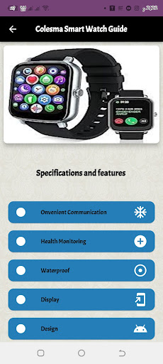 Colesma Smart Watch Guide Screen 3