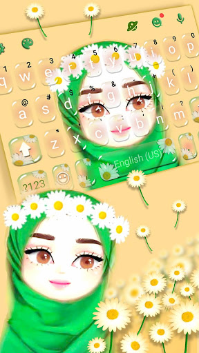 Muslim Flower Girl Keyboard Th Screenshot 1 - AppWisp.com