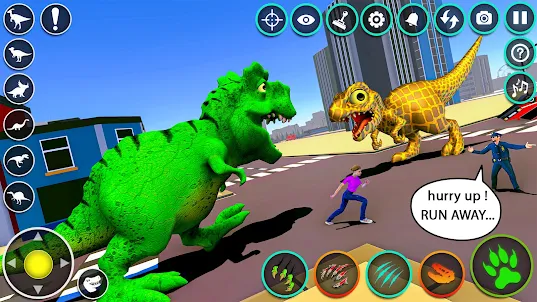 Angry Dinosaur City Fighting