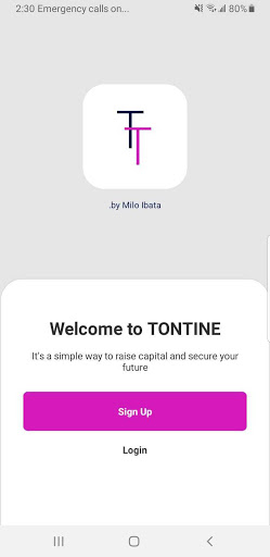 Android application Tontine screenshort