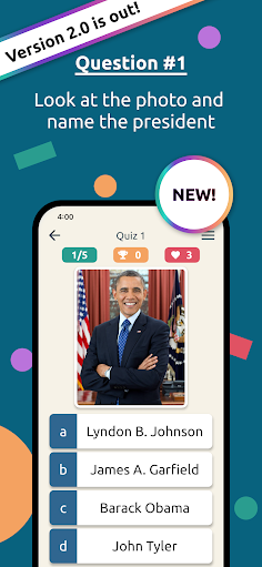 US States & Presidents Quiz –  - Screenshot 1