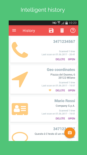 Android application MagiCode QR Code Reader screenshort