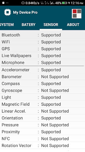 My Device Pro (Systeminfo) Screen 3