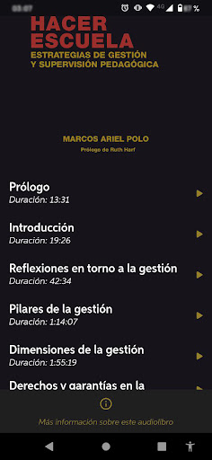 Audiolibro Hacer Escuela Screen 2