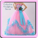 Colorful Wedding Dress Design icon