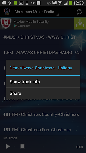 Christmas Music Radio Stations Screen 2