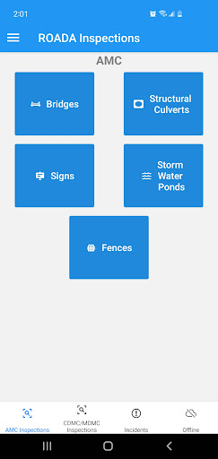 Roada Inspections Screen 2
