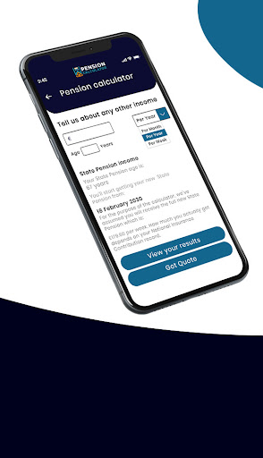 Pension Calculator Screen 2