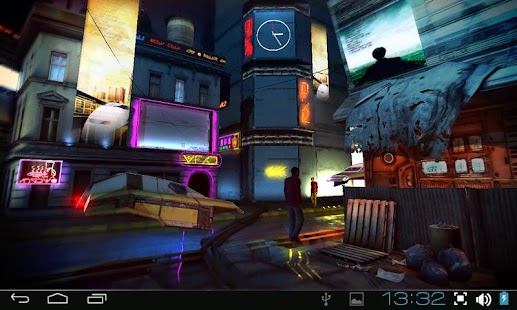 Zrzut ekranu lwp futurystycznego miasta 3D Pro