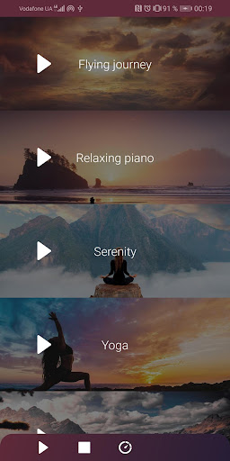 Android application Relaxo - sleep and meditation screenshort