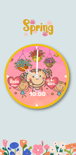 Android application Floral watch face Samsung screenshort