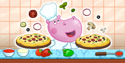 Hippo 🌼 Jogos de Cozinha 🌼 Pizzaria Hippo 🌼 Desenho animado