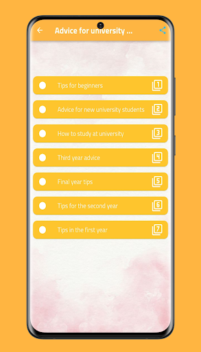 Android application Advice for university students screenshort