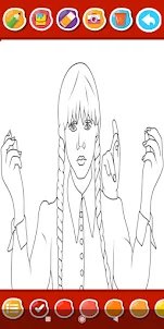 Wednesday Addams Coloring Book