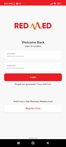 Android application RedMed Pharmacy screenshort