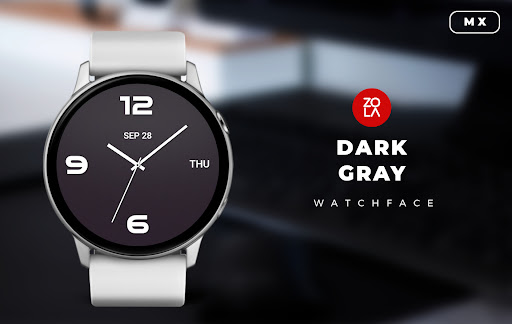 Android application Dark Gray MX Watch Face screenshort