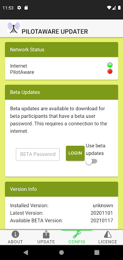 PilotAware Firmware Updater Screen 3