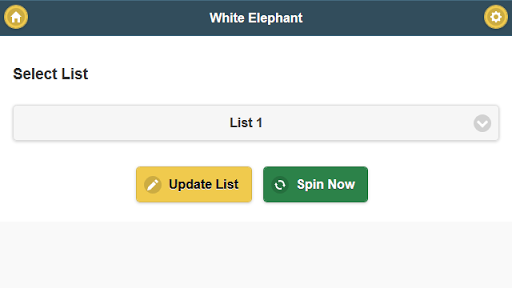 White Elephant Spinner Screen 2