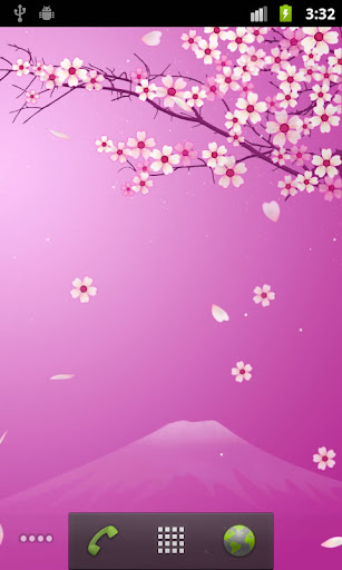 Android application Sakura Live Wallpaper screenshort