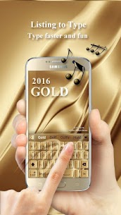 Gold 2016 GO Keyboard Theme For PC installation