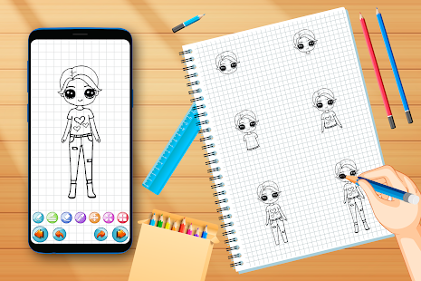 Draw Cute Girls - Learn How to Draw Famous Girls 1.0.2 APK screenshots 2