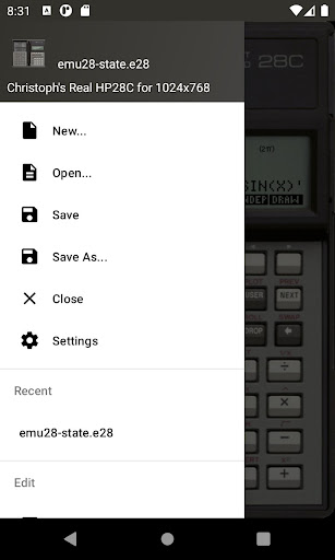Emu28 for Android Screen 3