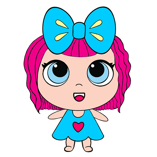Cute Doll Coloring Book logo