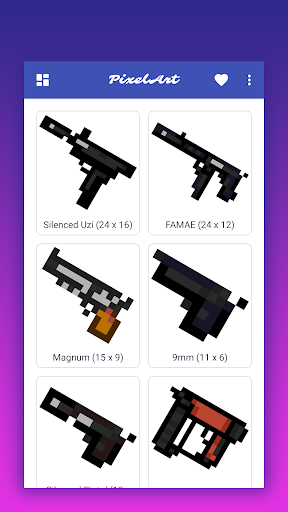 How to draw pixel game weapons Screen 2