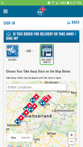 Dominos Pizza Switzerland Screen 2