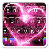 Shining Pink Heart Keyboard Theme icon