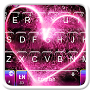 Shining Pink Heart Keyboard Theme  Icon
