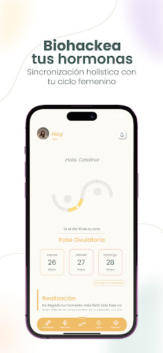 Android application UNA FEM - Salud Ciclo Hormonal screenshort