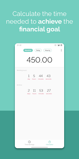 Earnings in time Screen 2