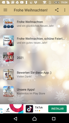 Android application Frohe Weihnachten, neues Jahr! screenshort