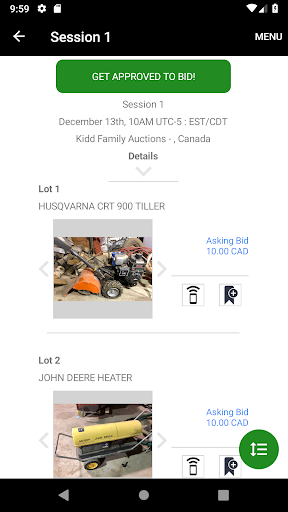 Kidd Family Auctions Screen 2