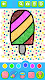 screenshot of Glitter ice cream coloring