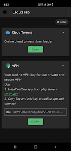 CloudTab - Cloud Torrent Downloader & VPN 1.5 APK + Mod (Unlimited money) إلى عن على ذكري المظهر