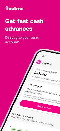 Android application FloatMe: Budget & Cash Advance screenshort