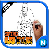 How to Drawing Clash of Clans icon