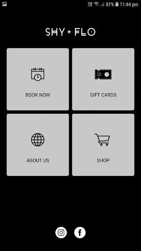 Android application S H Y + F L O screenshort