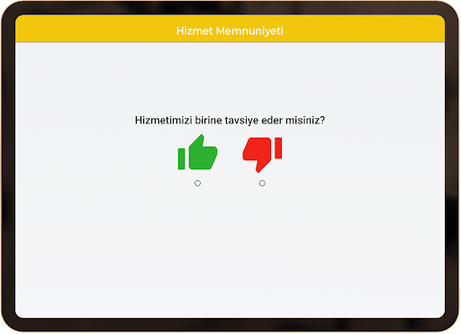 notifybee Tablet Menü Screen 3